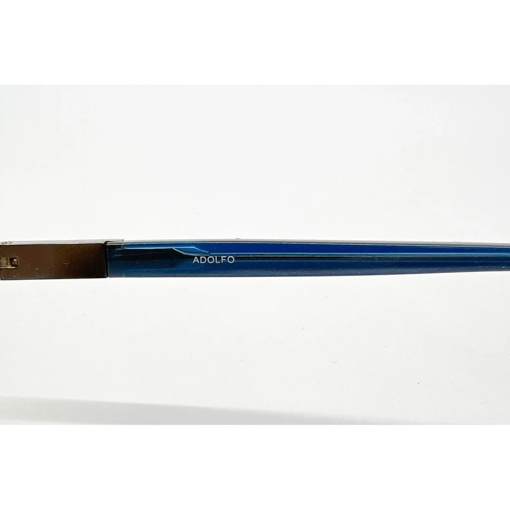 Adolfo Eyeglasses Mens Gunmetal Blue Playoff DGM Half Rim Frames 48-17-130